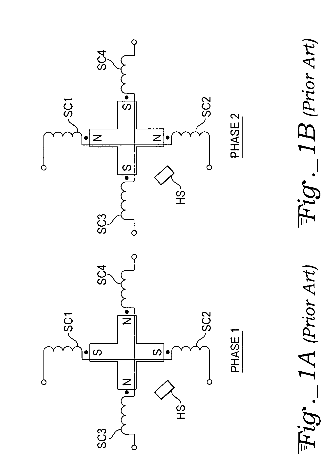 Sensorless control of two-phase brushless DC motor