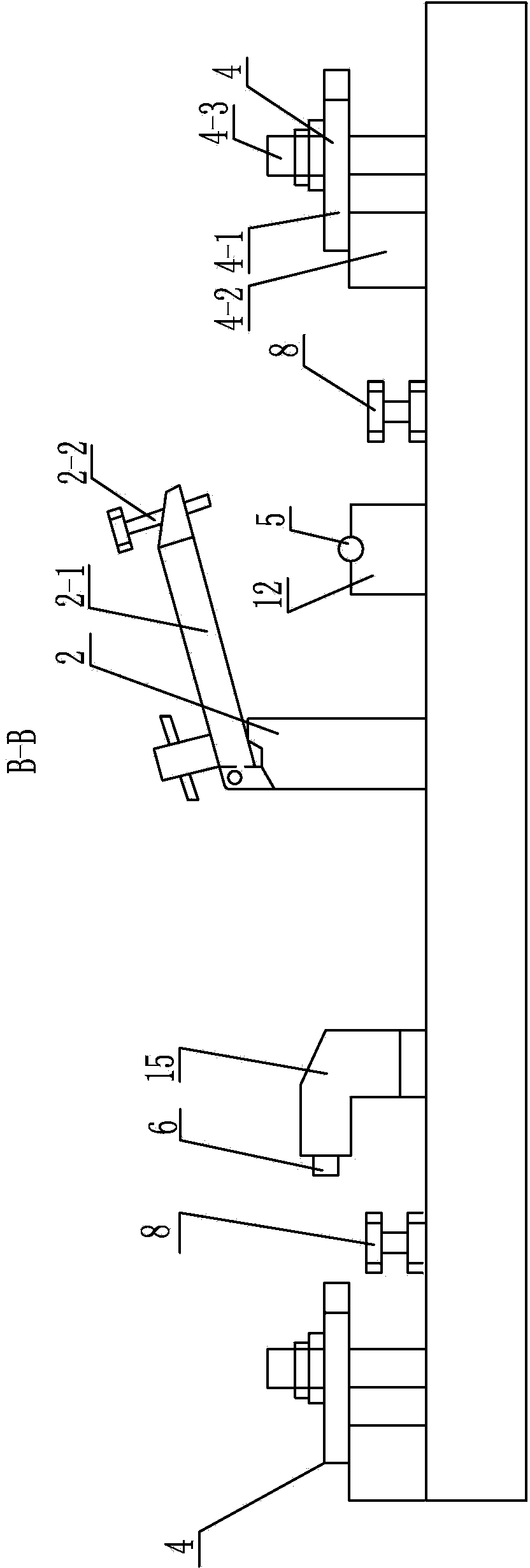 Clamping and positioning device for machining gas turbine power turbine guide vane datum face