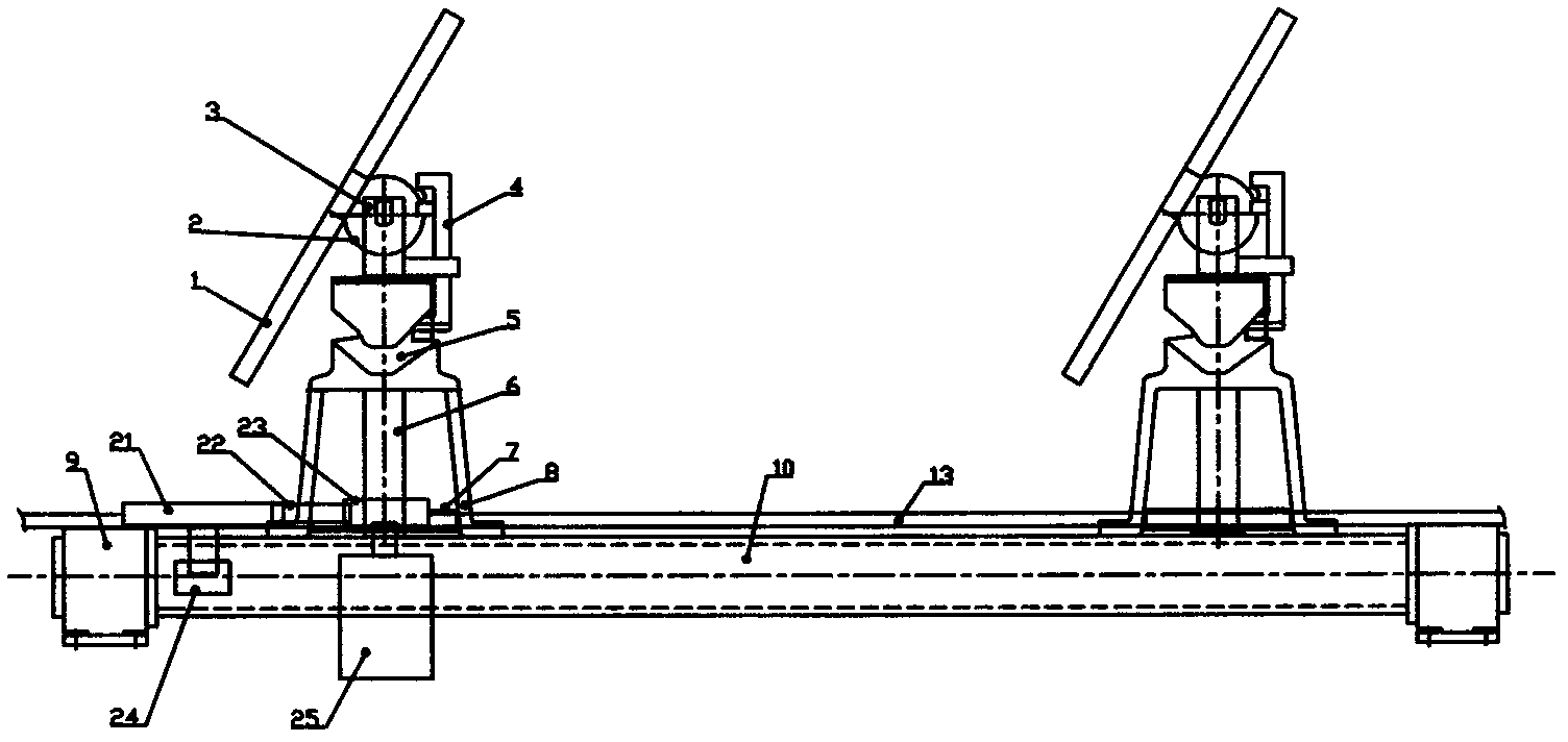 Three-dimensional solar tracking system with only one motor and control method thereof