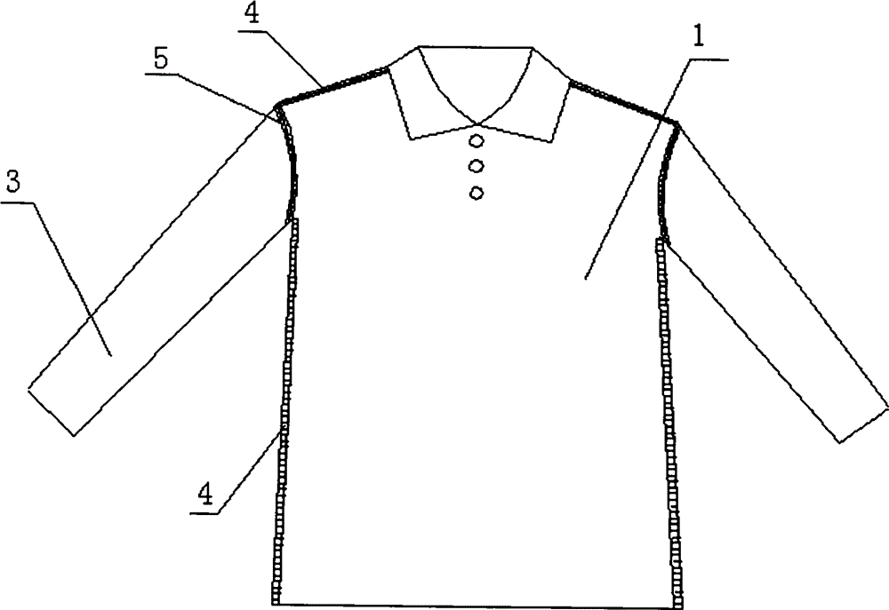 Low-cost flame retardant splicing patient garment with temperature detecting device