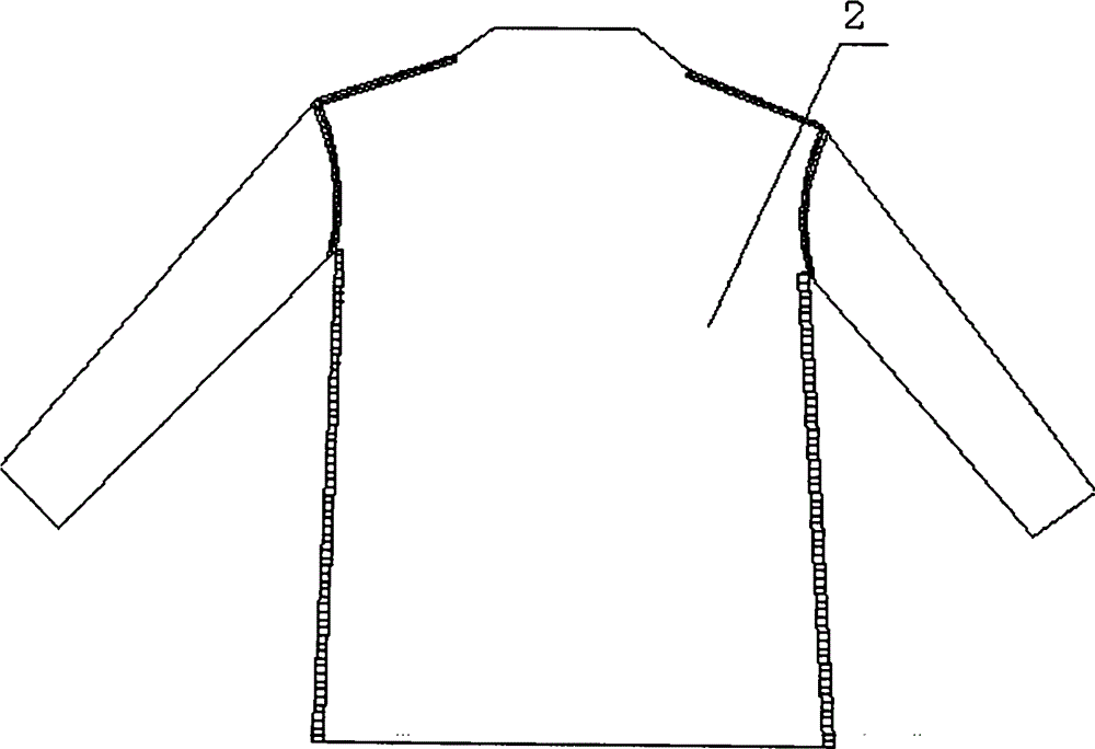 Low-cost flame retardant splicing patient garment with temperature detecting device