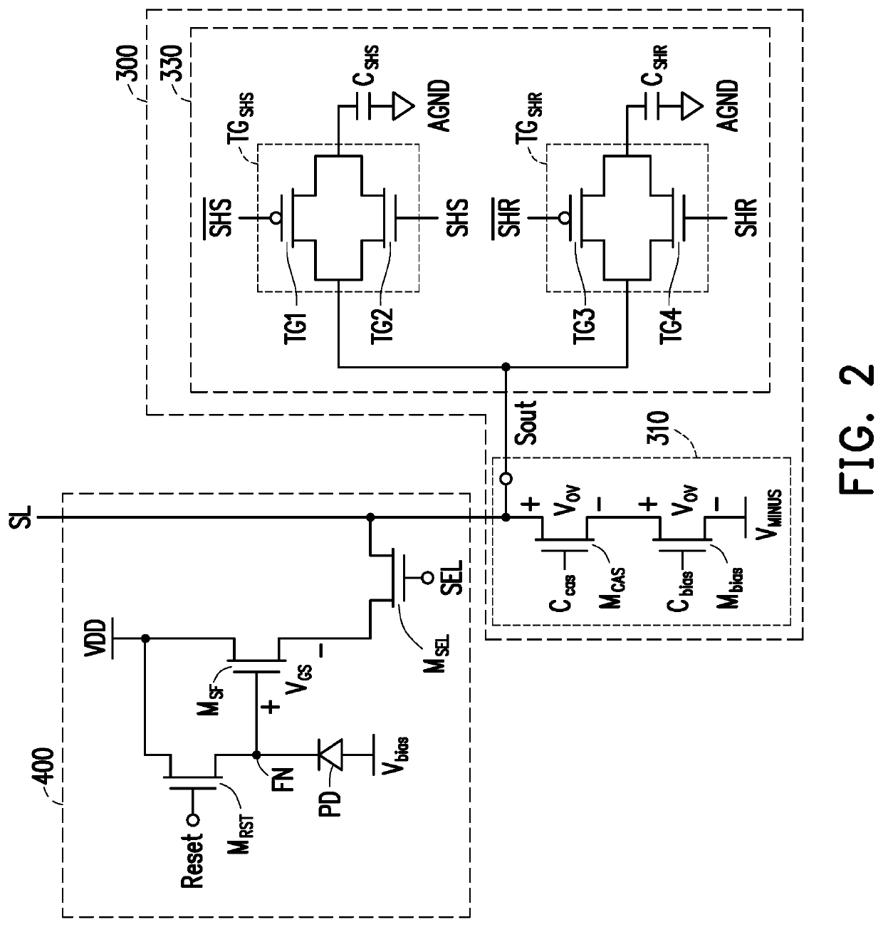 Readout circuit for pixel