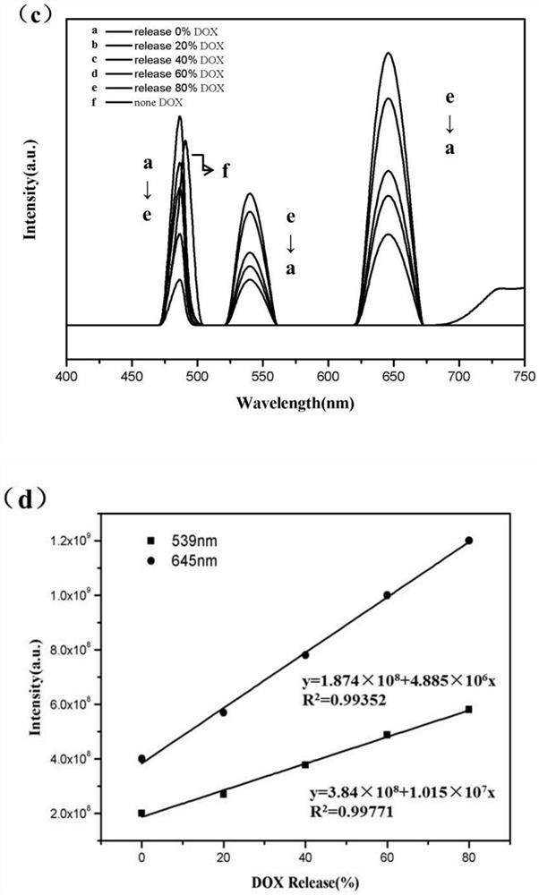 Preparation method and application of doxorubicin drug carrier La/Tm-MOFs@SiO2 composite material