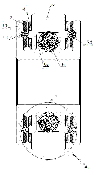 Self-centered side collision preventing bearing