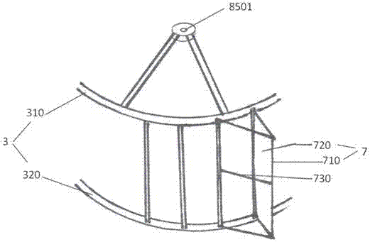 A horizontally rotatable wind guiding device and a vertical axis wind generator