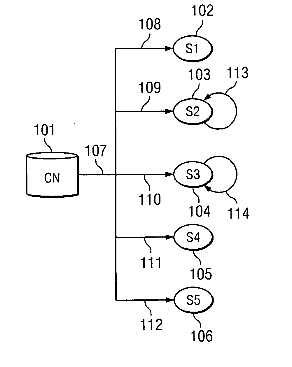 Method for adaptively modifying the observed collective behavior of individual sensor nodes based on broadcasting of parameters