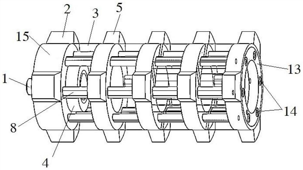 Novel flaky rod pin type grinding device