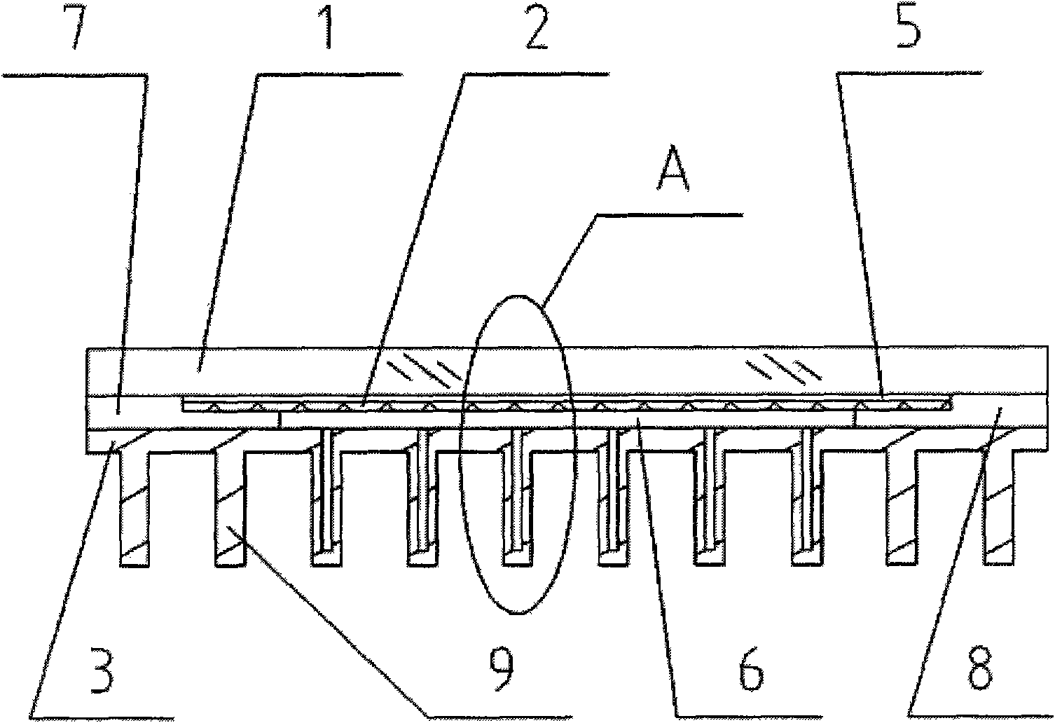 Solar photovoltaic cell with micro-fluidic structure