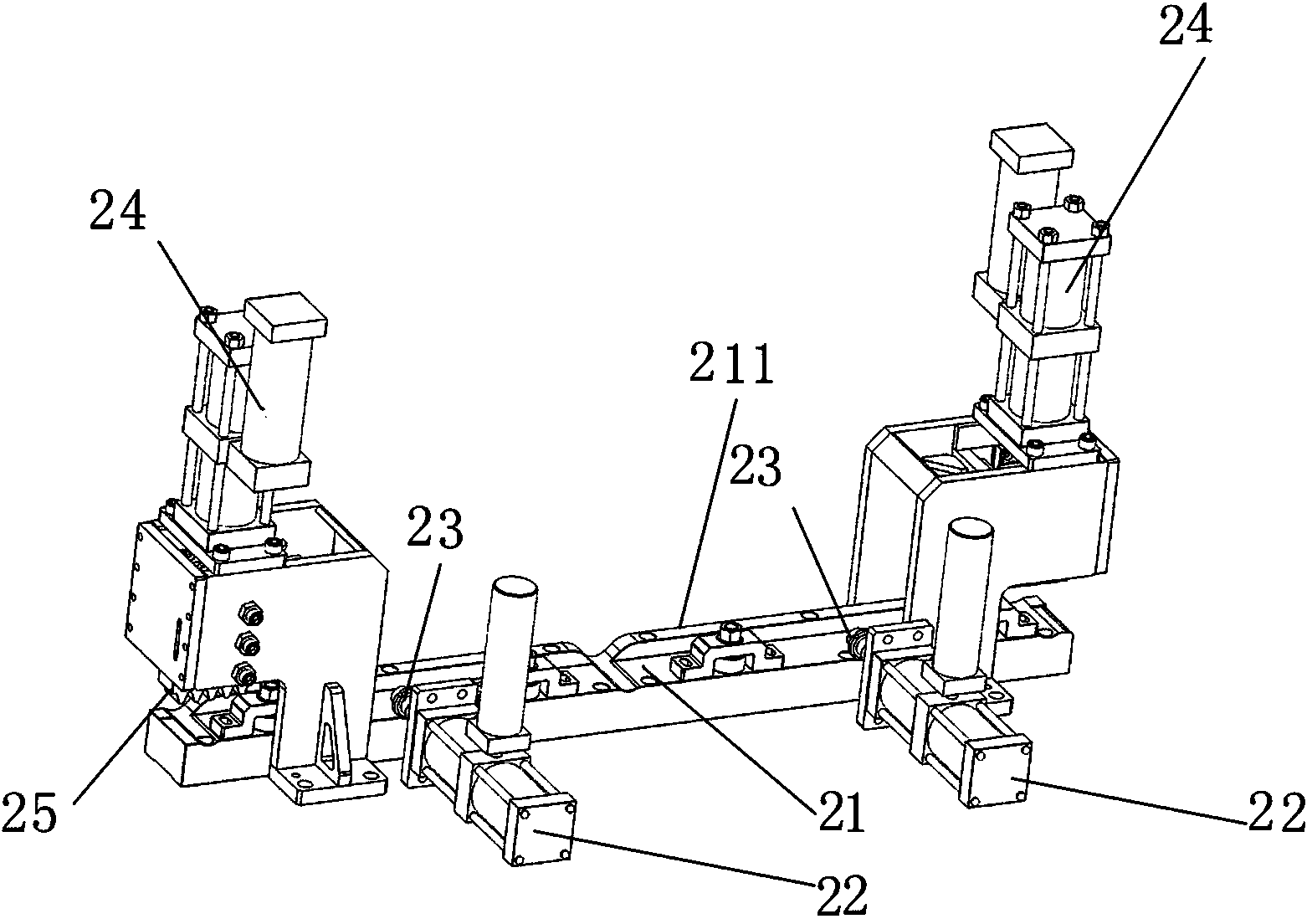 Drilling equipment used for drilling holes in two ends of rack