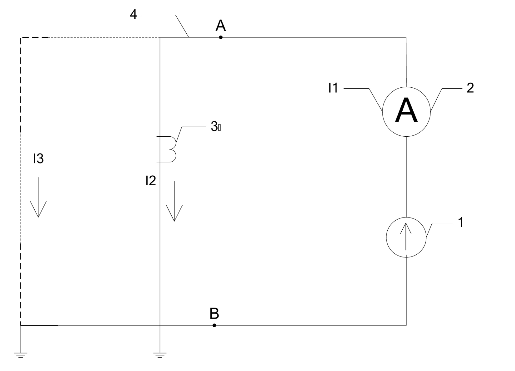Division test method and tester for multi-point grounding of common loop