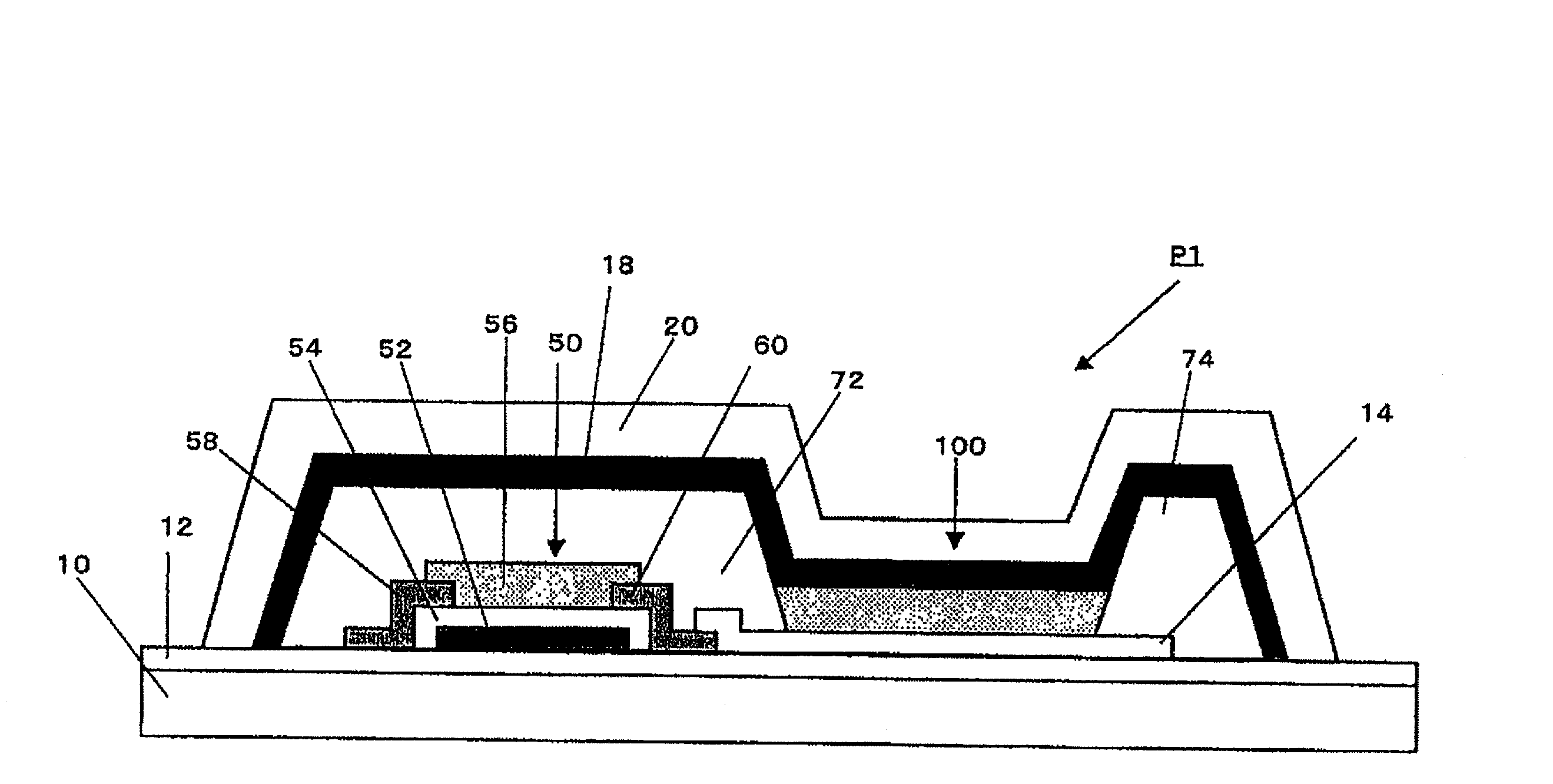 Organic el display device, method of manufacturing organic el display device, organic transistor, and method of manufacturing organic transistor