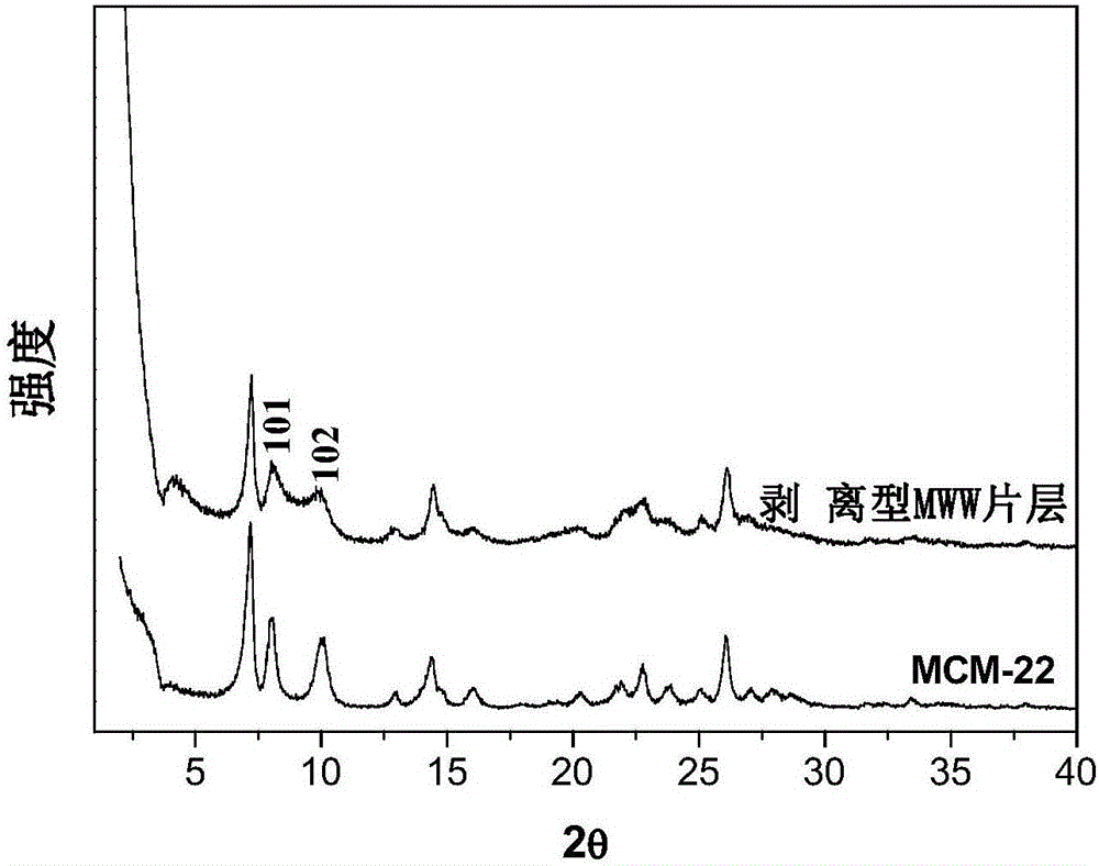 Dynamic hydrothermal synthesis method of exfoliated type MWW lamellar molecular sieve