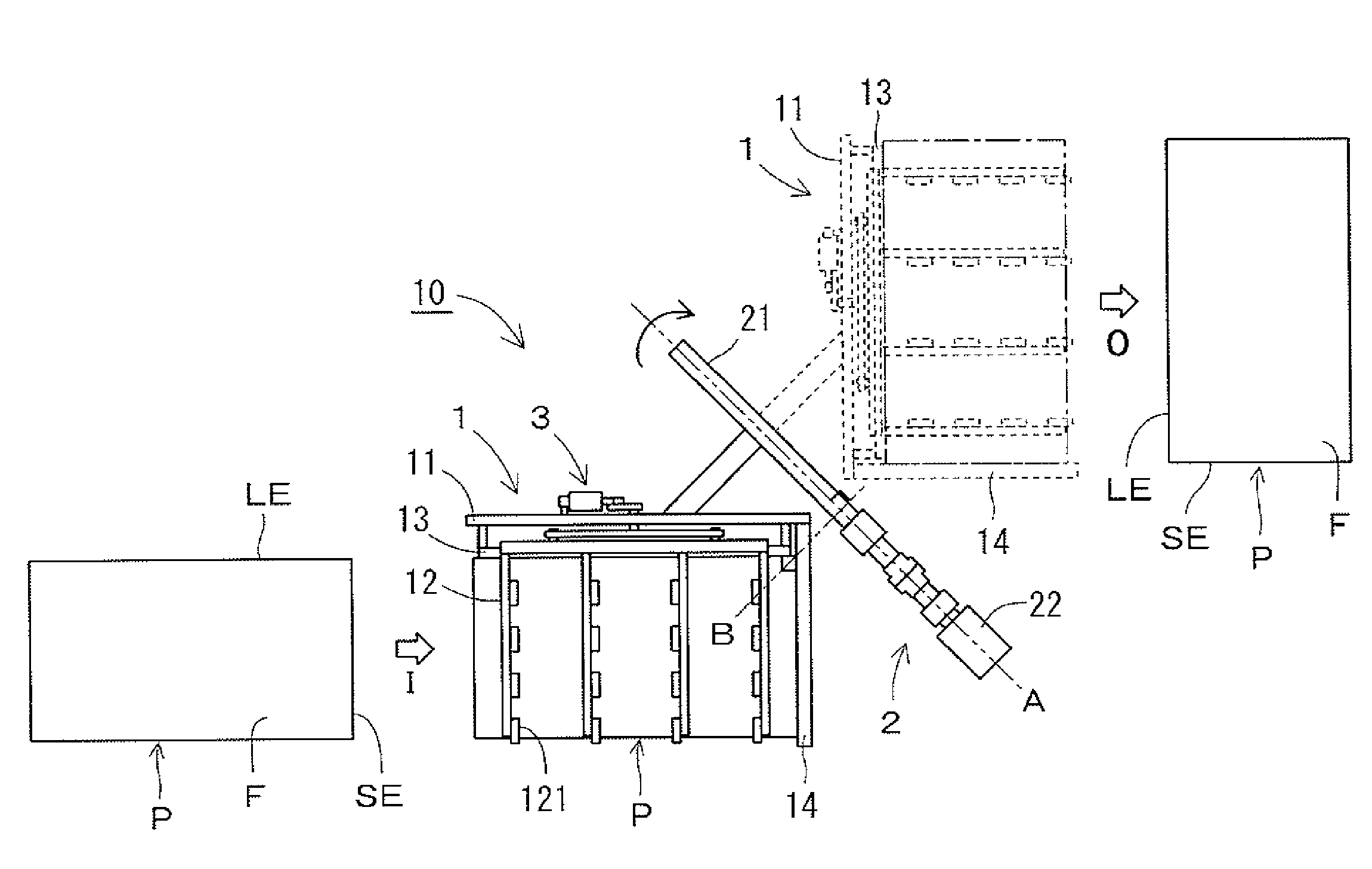 Turnover device of liquid crystal panel