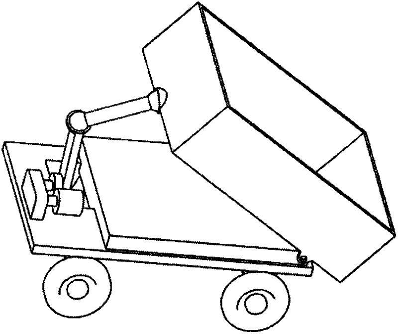 Mechanical space electric lifting mechanism of dump truck