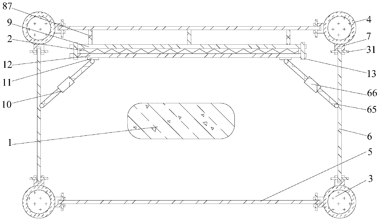 Gravity-type bridge pier demolition system construction method