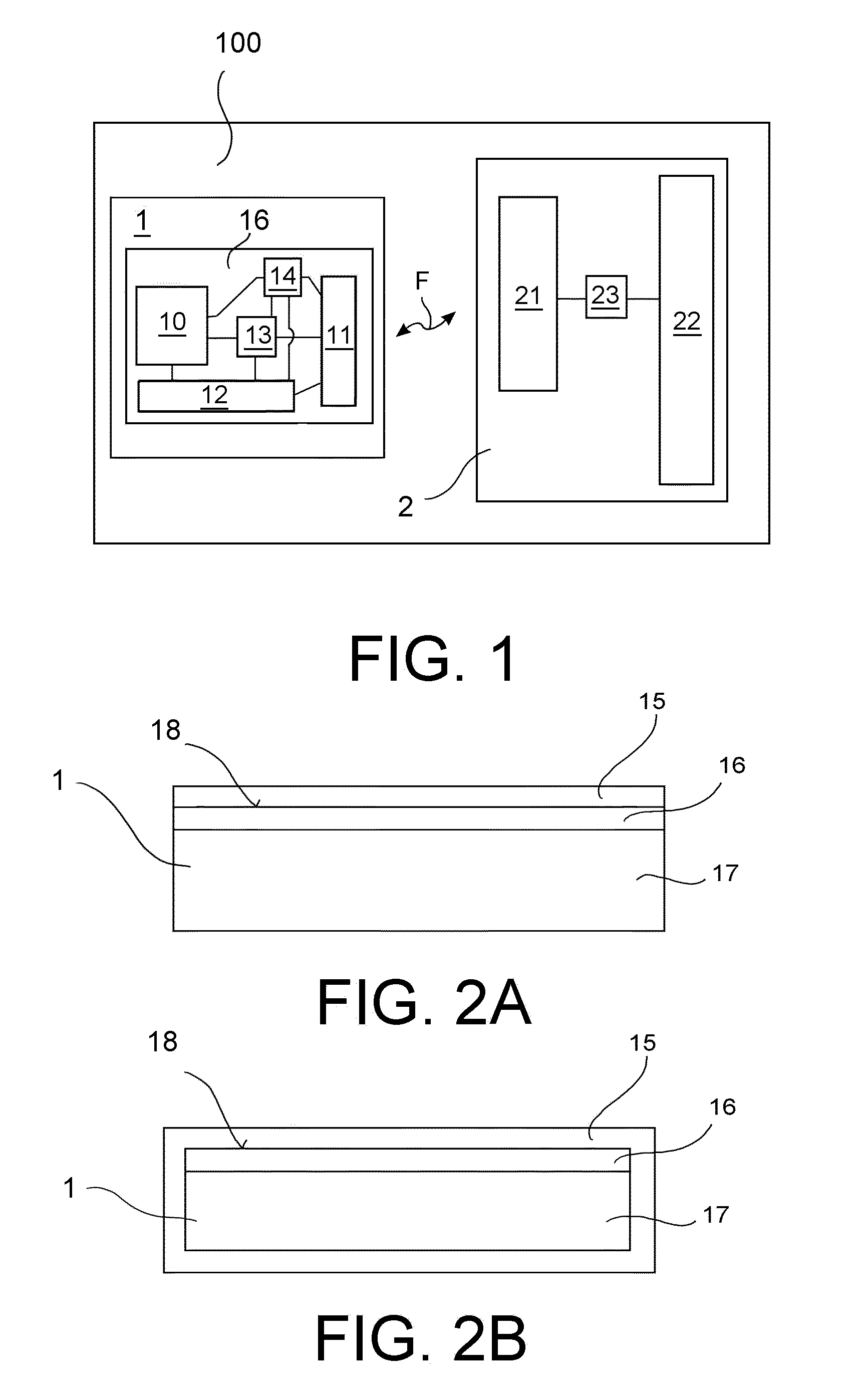 Integrated electronic device for monitoring parameters within a solid structure and monitoring system using such a device