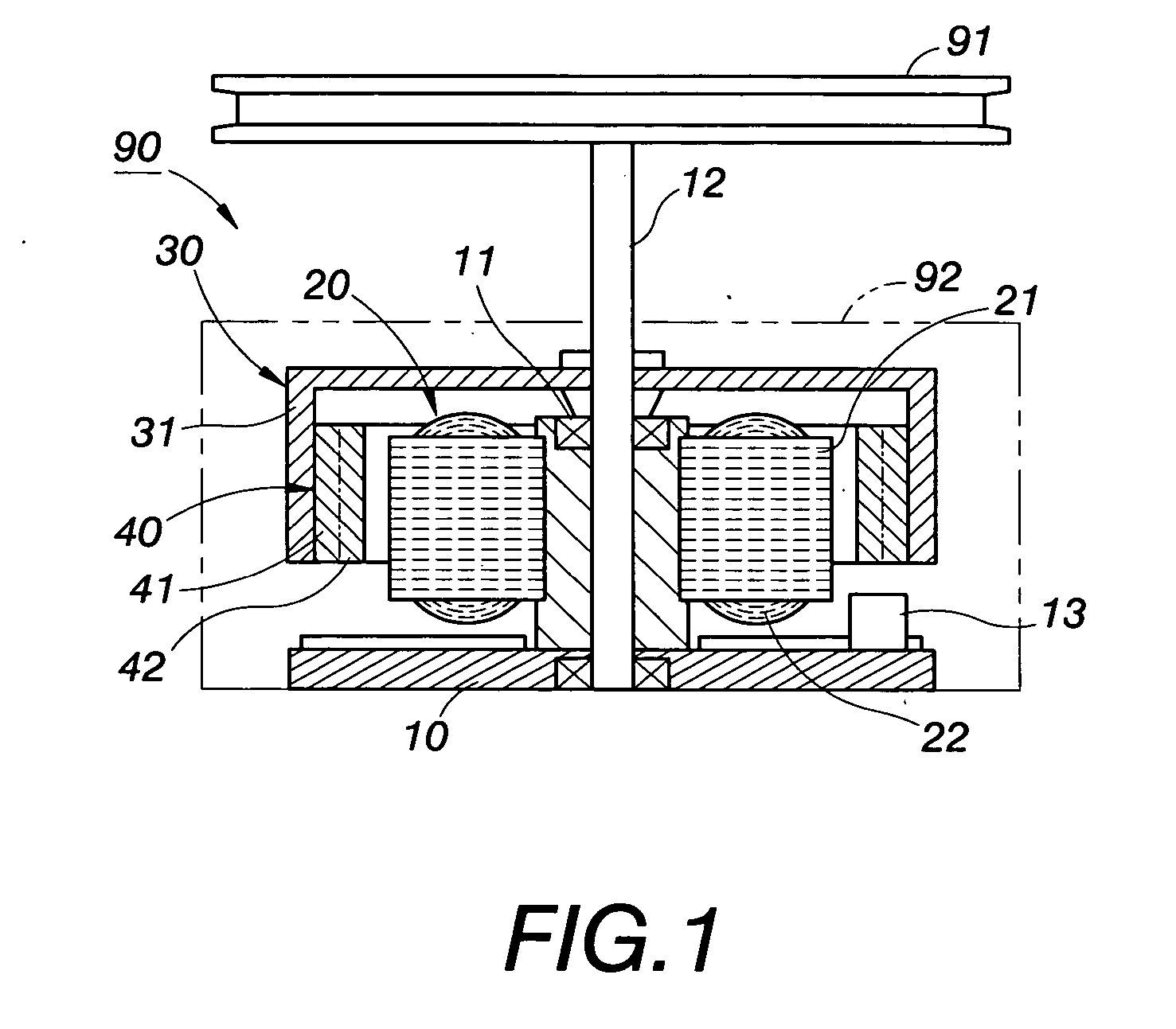 DC brush-free motor and fan rotated by outer rotor having annular ferrite magnet with alignment on its inner periphery