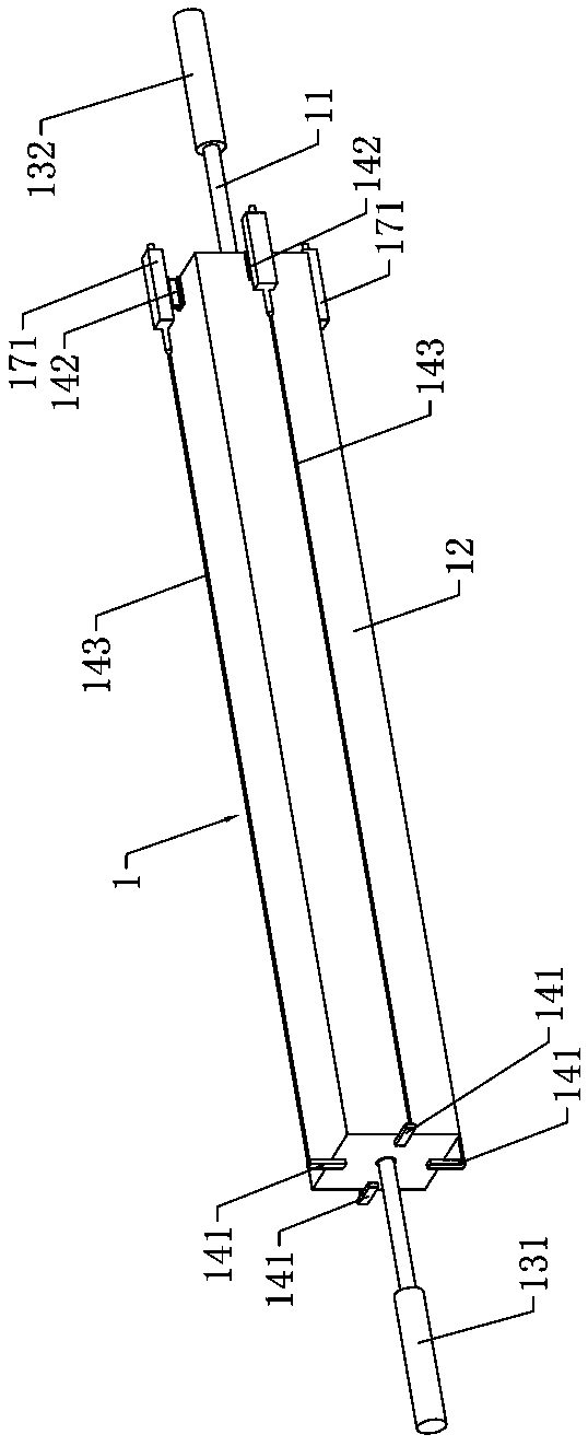 FRP reinforcement concrete component direct tensile test device and use method