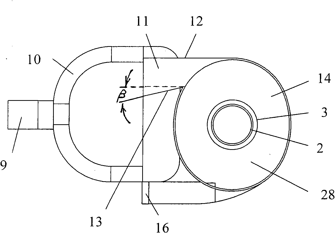 Cyclone separation device for preventing dust backflow