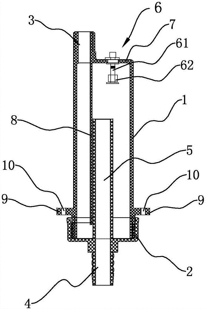 Condensation water collecting device of condensation type gas heating and bathing dual-purpose stove