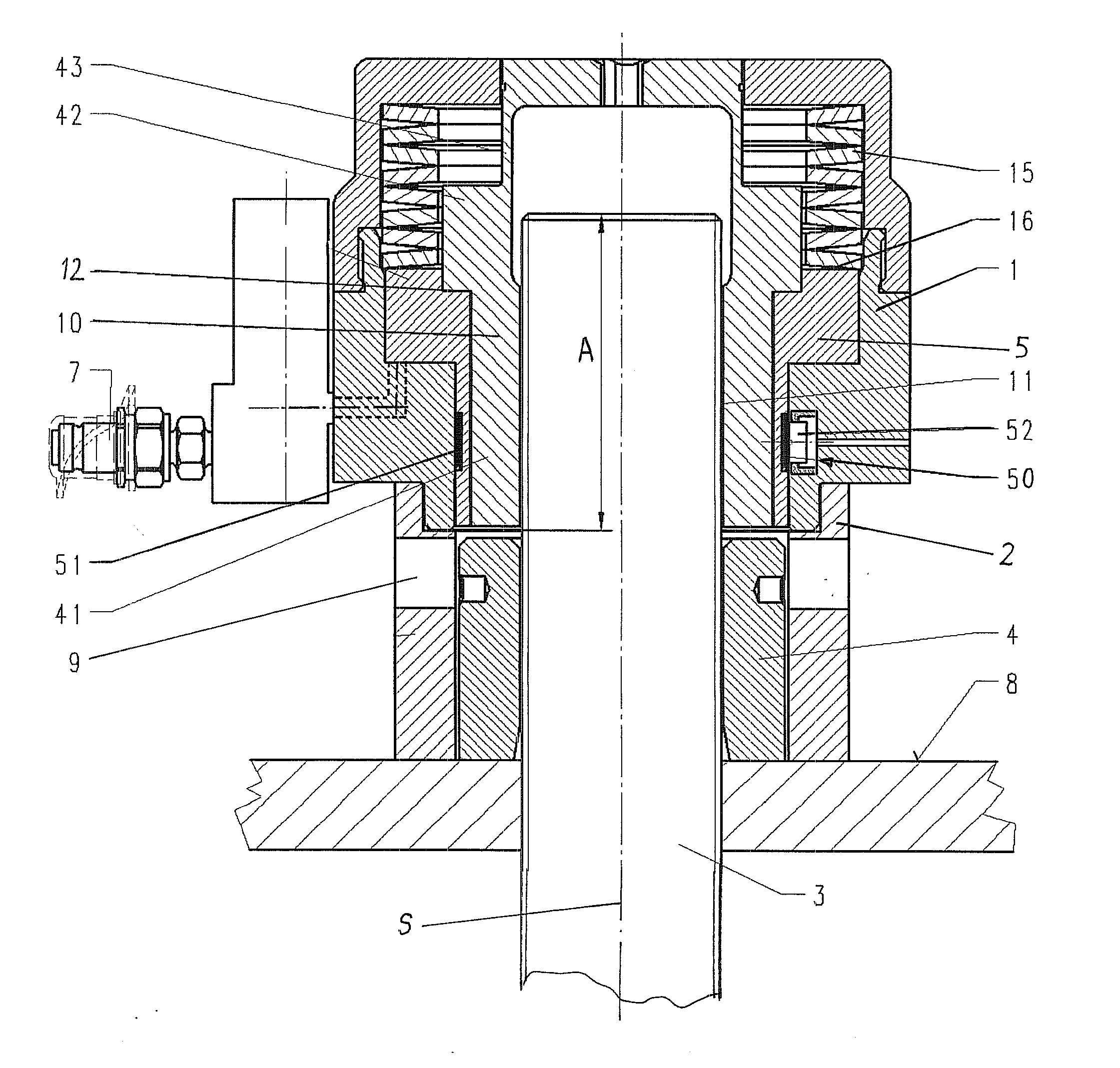 Tensioning Device for Expanding a Threaded Bolt