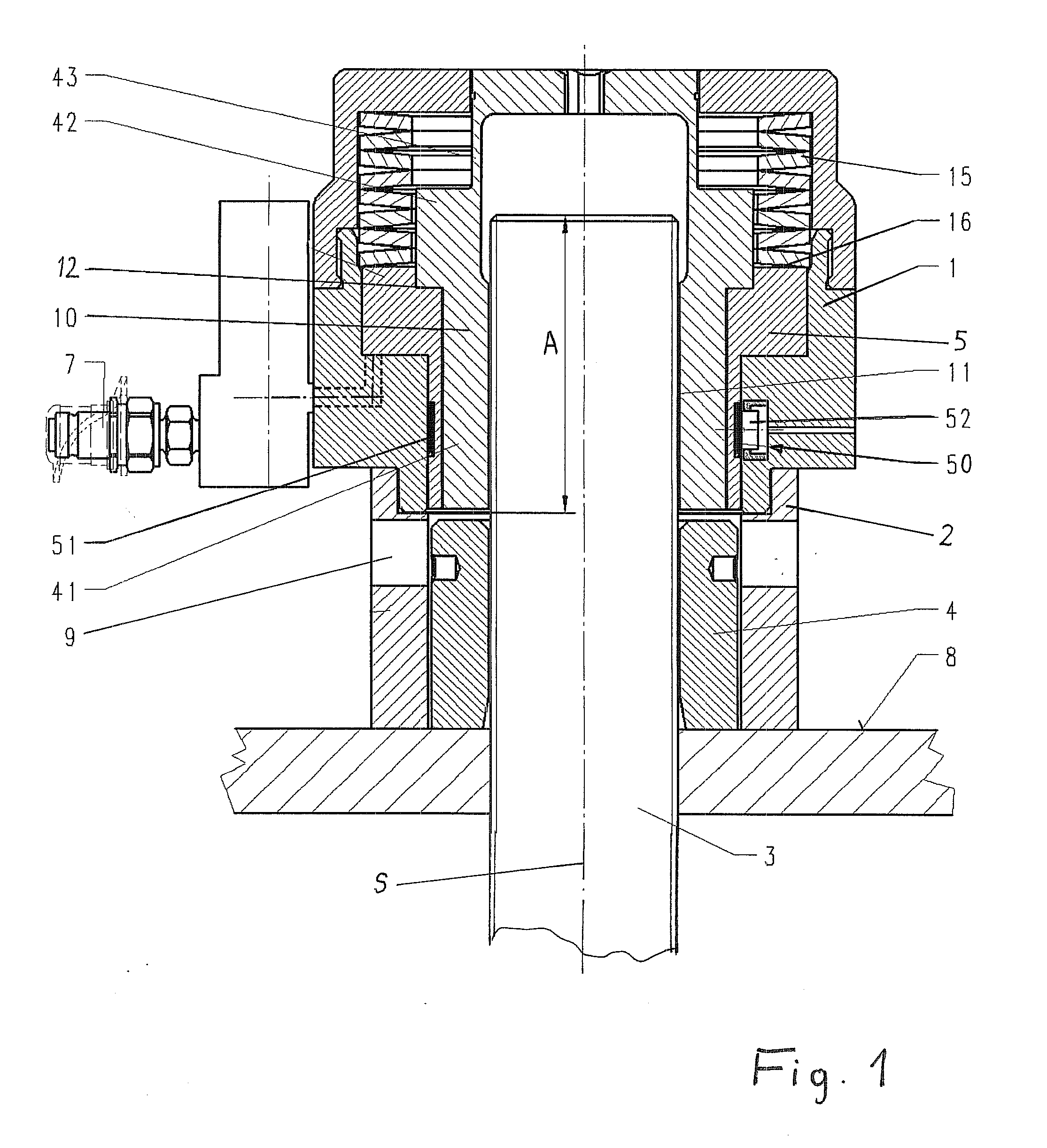 Tensioning Device for Expanding a Threaded Bolt