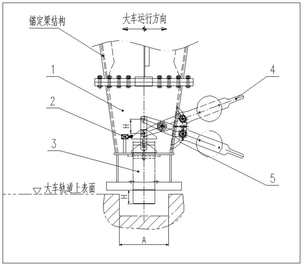 Port machinery windproof anchoring device capable of compensating seismic motion