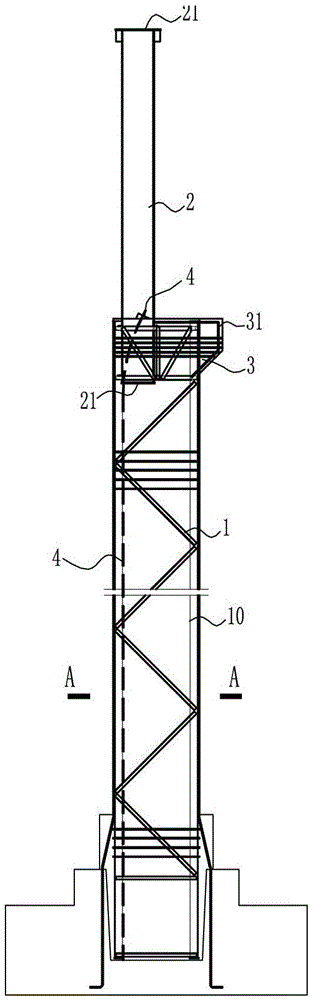A composite column of lattice type steel column and reinforced concrete and its construction method