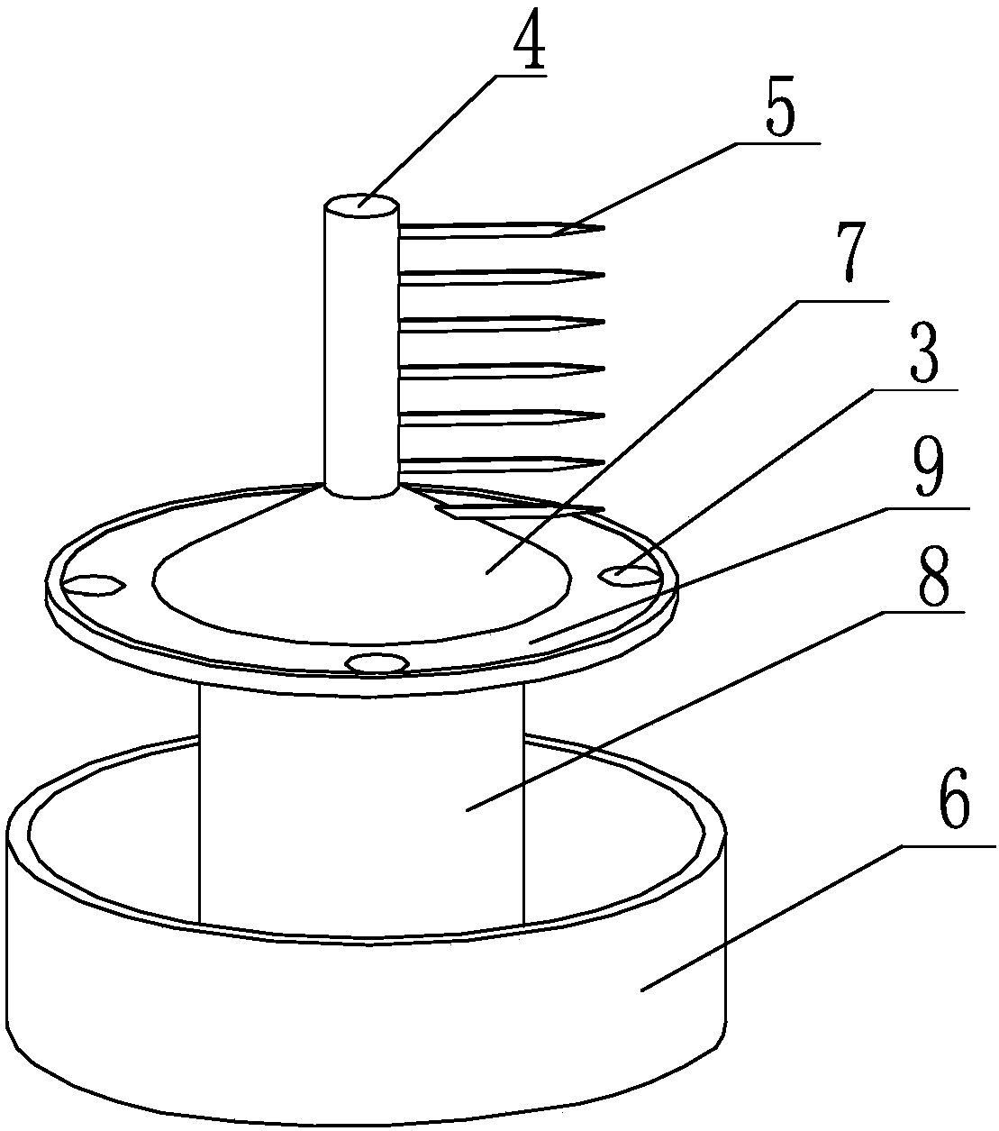 A lotus pod automatic threshing and picking ship