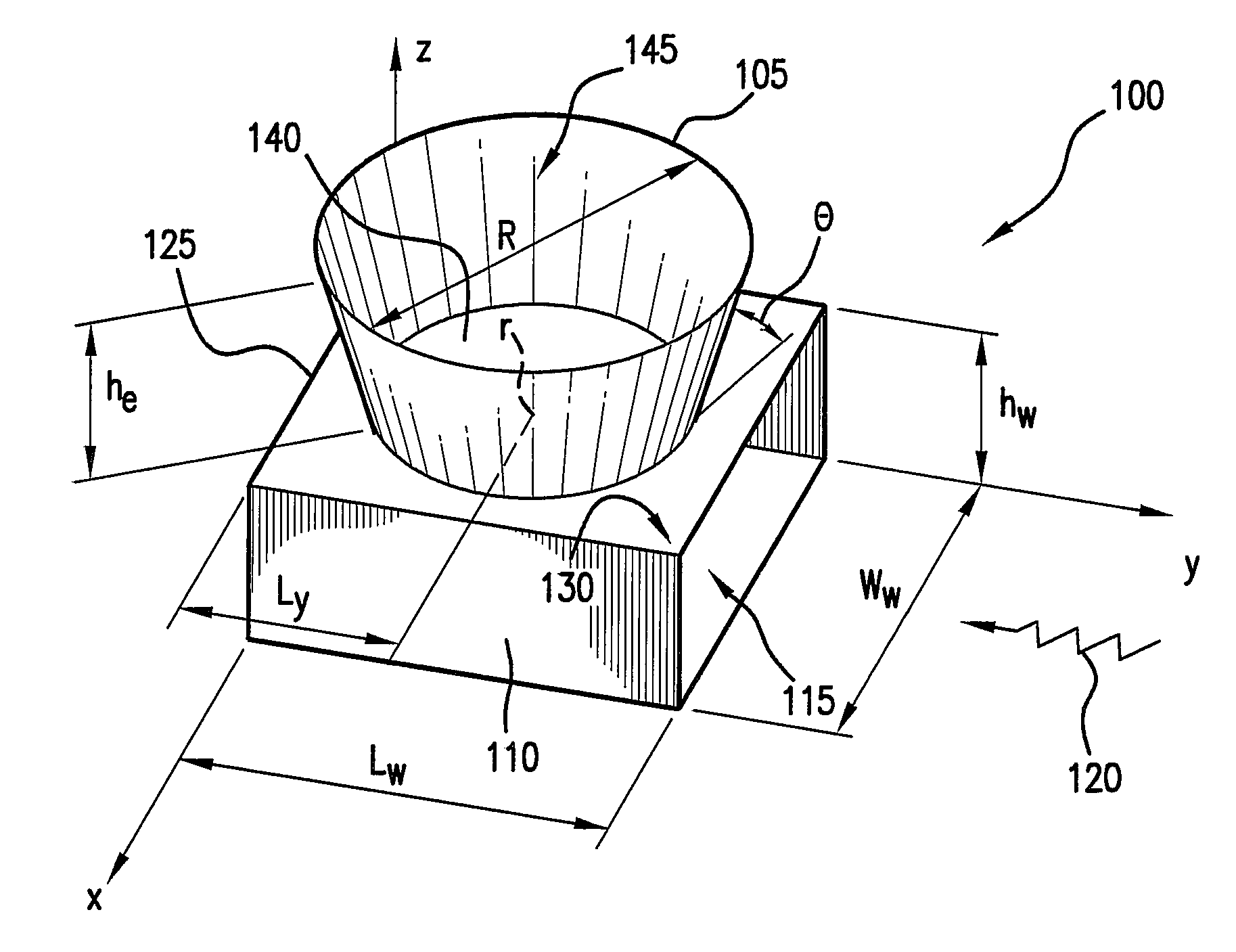 Integrated waveguide antenna and array