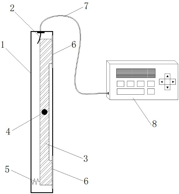 Electronic mud specific gravity measuring device and measuring probe