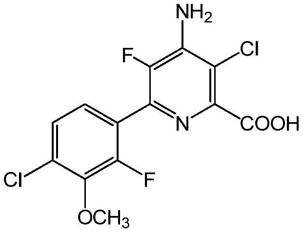 Solid herbicide composition containing fluorine to chlorine ratio