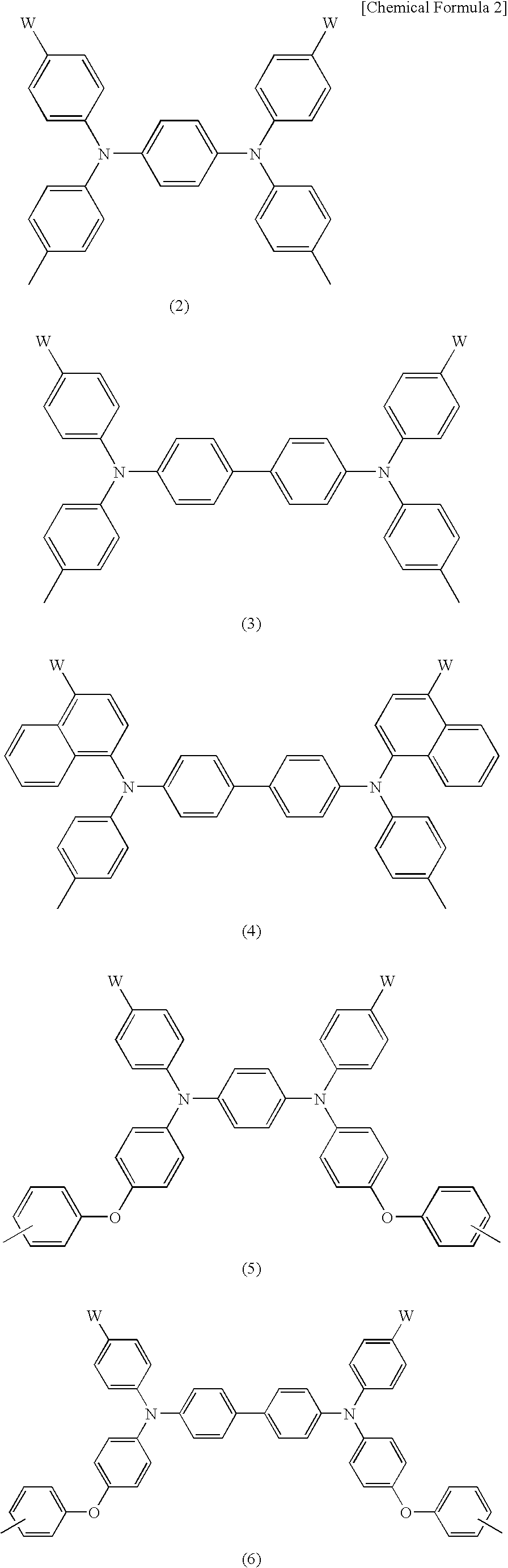 Charge-transporting varnishes containing charge-transporting polymers and organic electroluminescent devices made by using the same