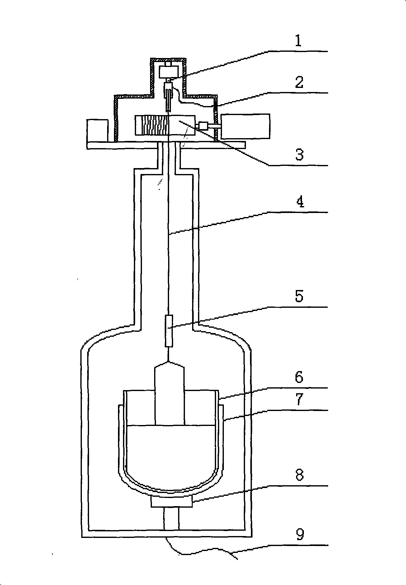Apparatus for automatically detecting fusion jointing state of crystal and fusion silicon liquid level in vertical pulling type single crystal furnace