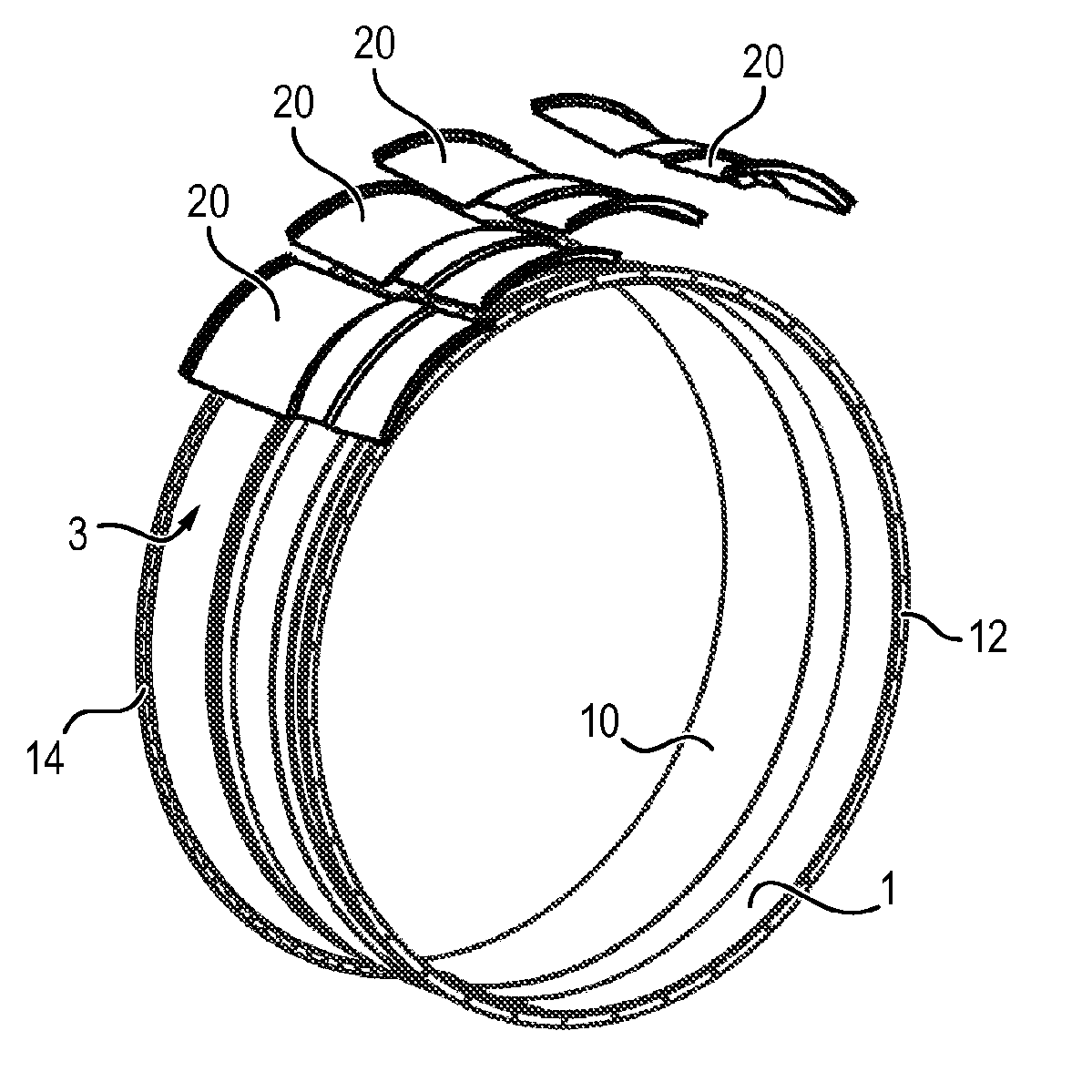 Fire protection of a part made of a three-dimensional woven composite material