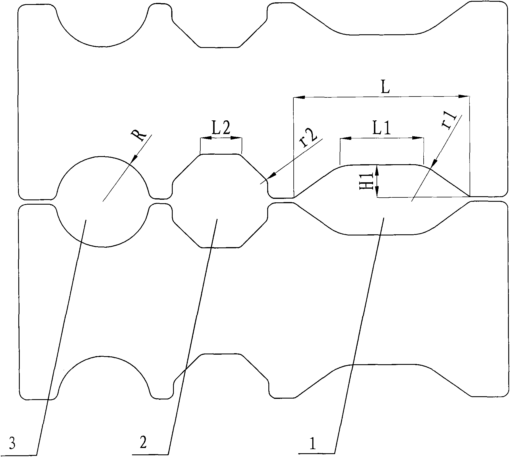 Hole type system and rolling process for super large diameter round steel production