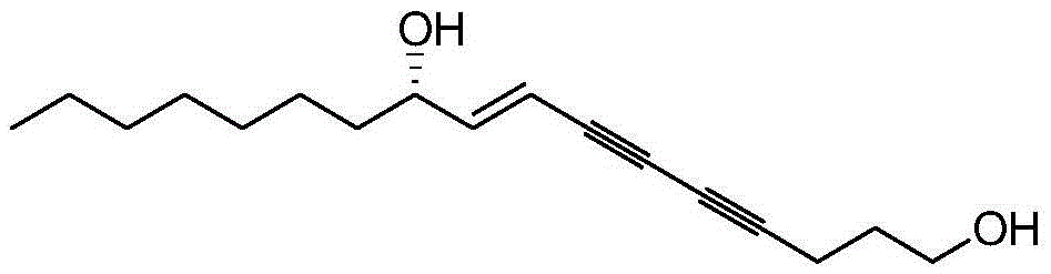 Polyacetylene type cowbane extract (S)-Virol C and synthetic method thereof