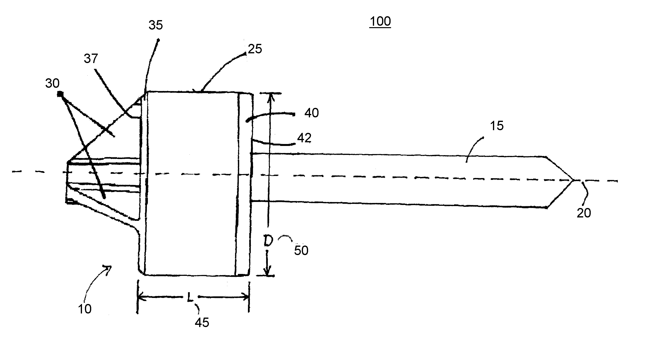 Variable drag projectile stabilizer for limiting the flight range of a training projectile