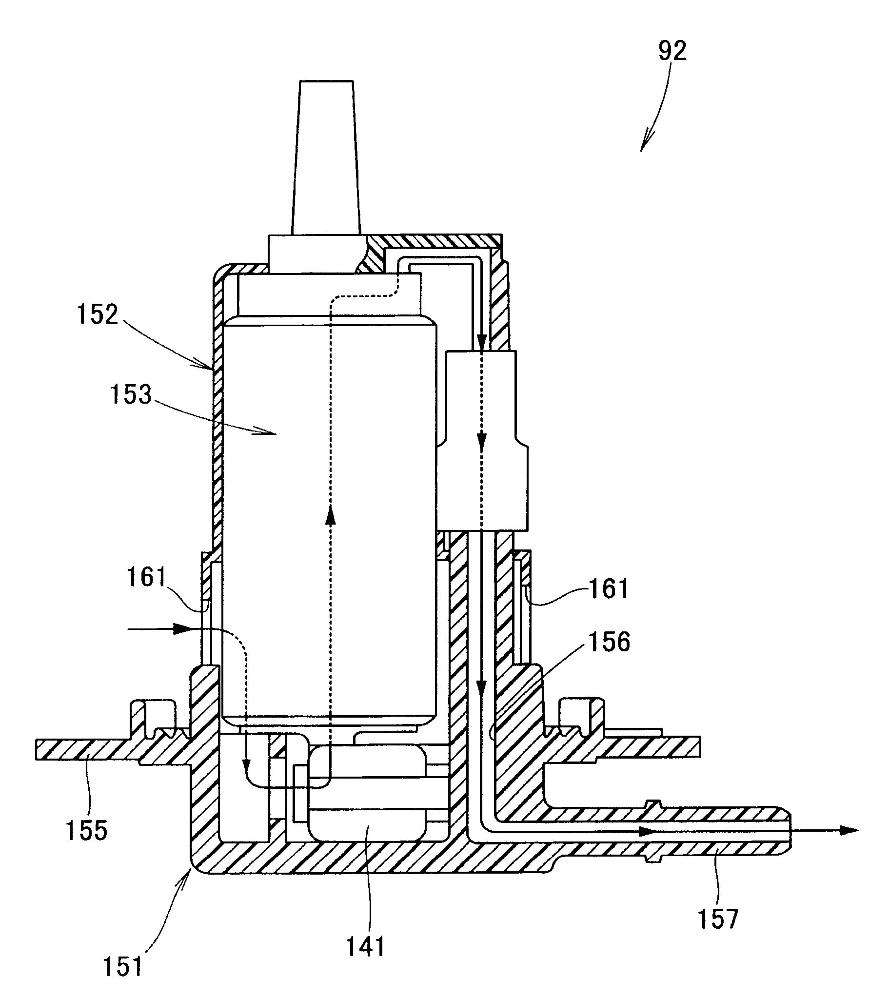 Vehicle fuel supply device and fuel filter structure