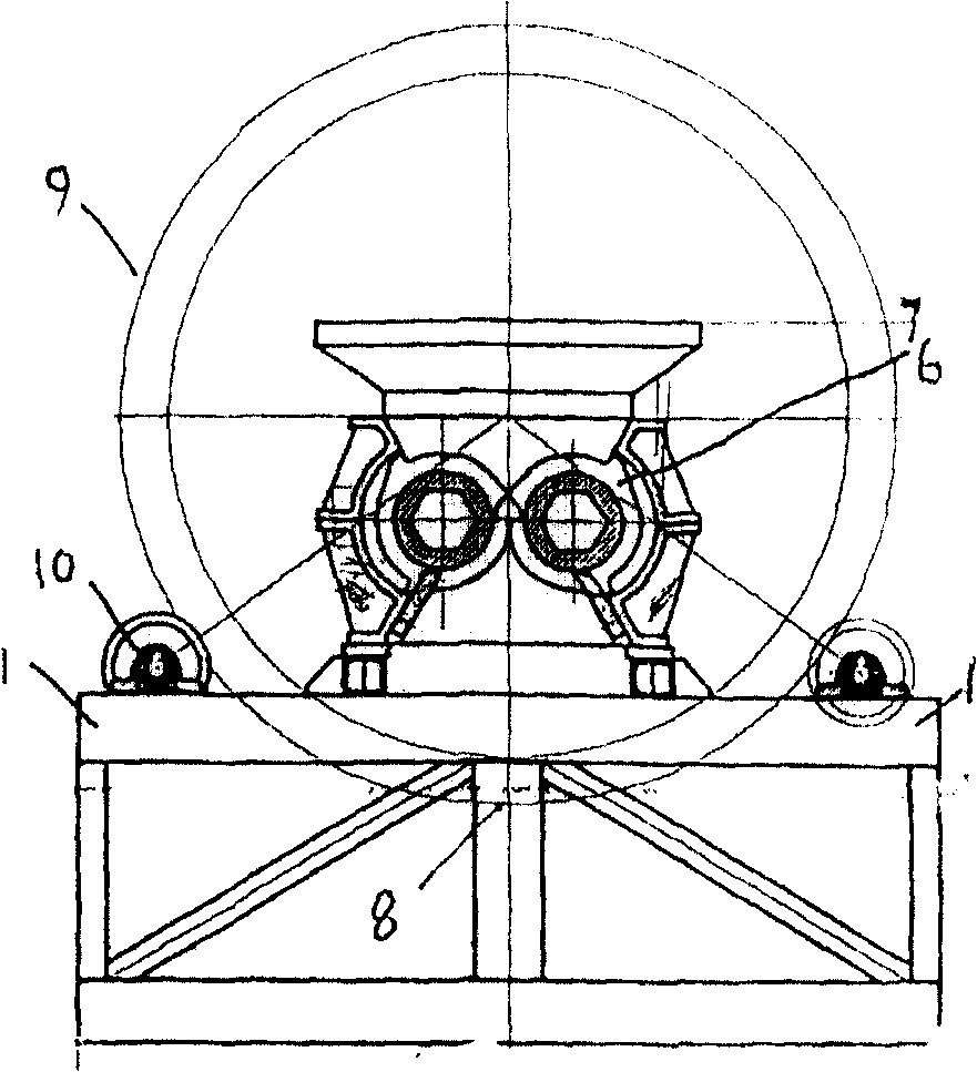 Method and apparatus for crushing waste tyre