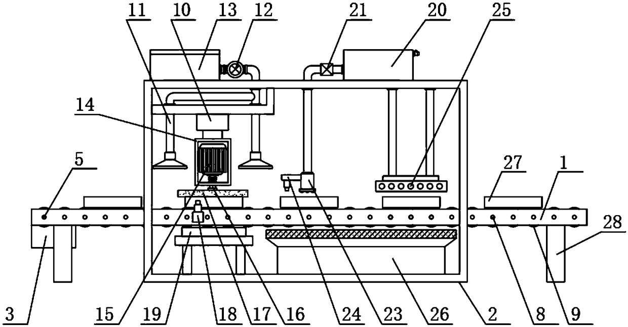 Integrated processing device for concrete tubular pile end plate without manual operation