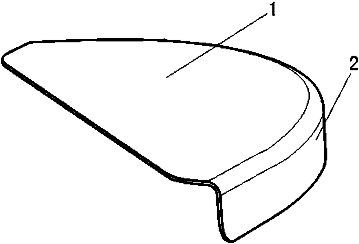 Rubber forming method and forming die for sheet metal parts with large curvature and high flanging