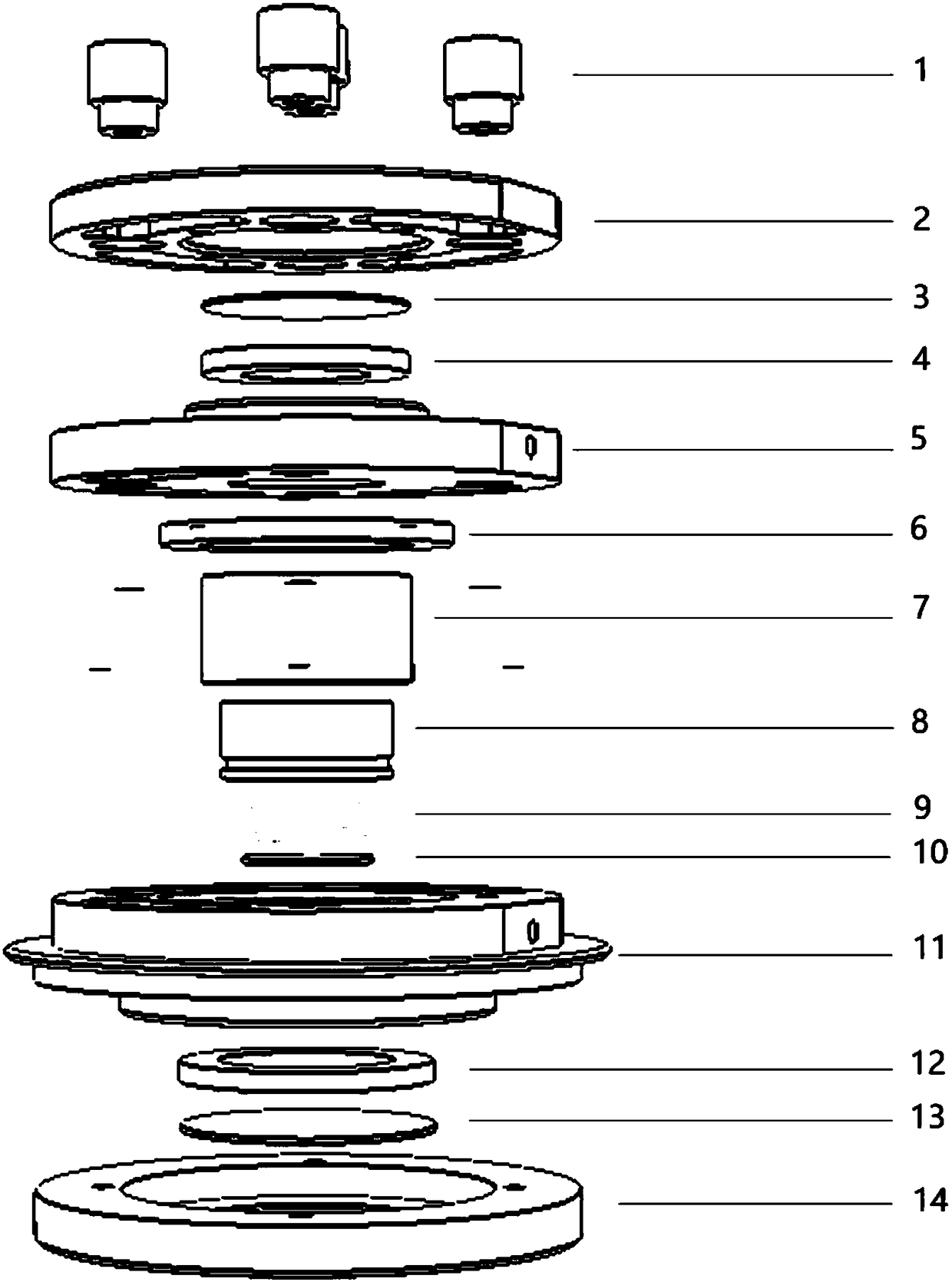 In-situ device for testing absorption spectrum of synchrotron radiation X rays of battery electrode material