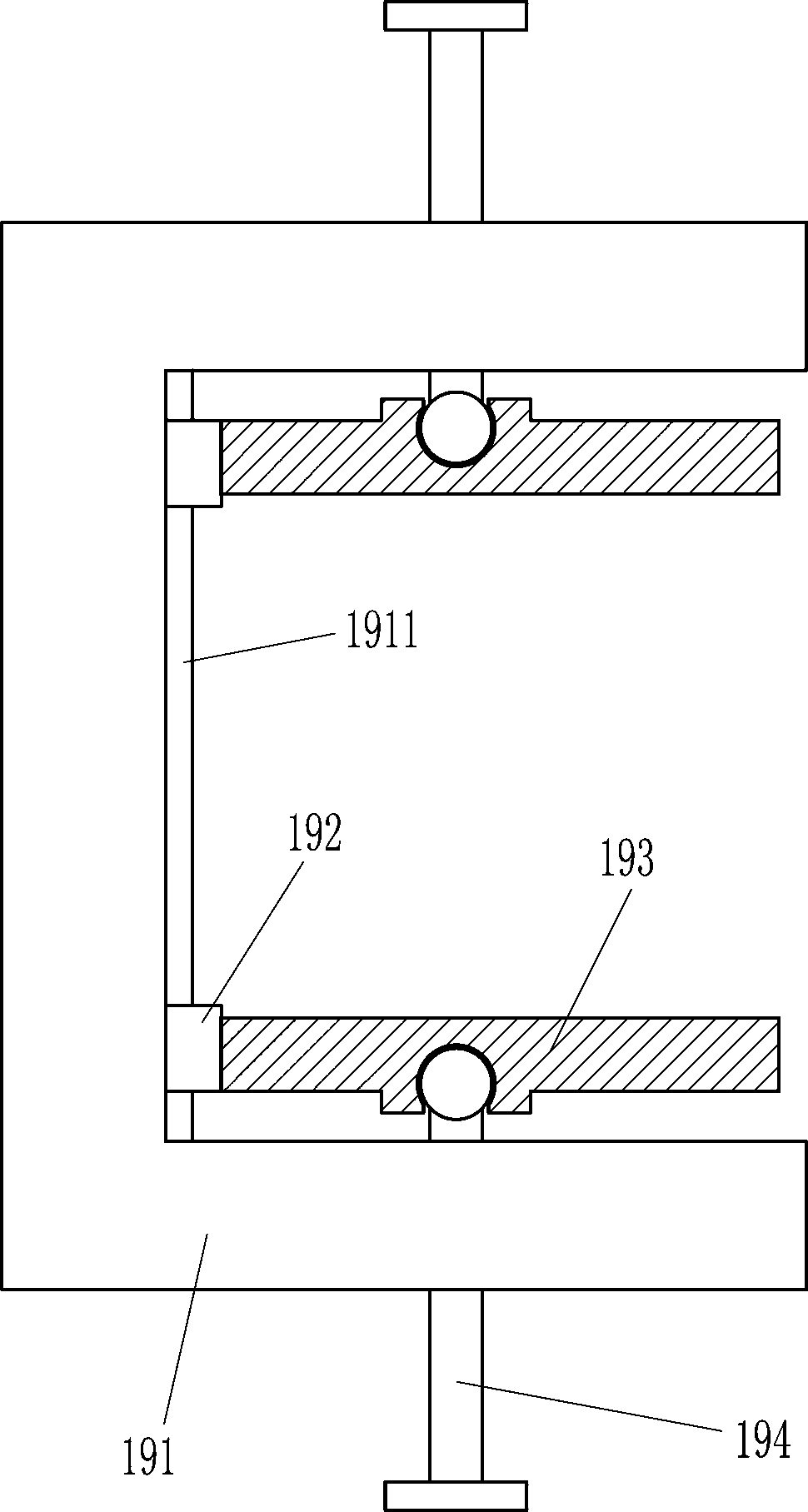 A hardware pipe cutting device