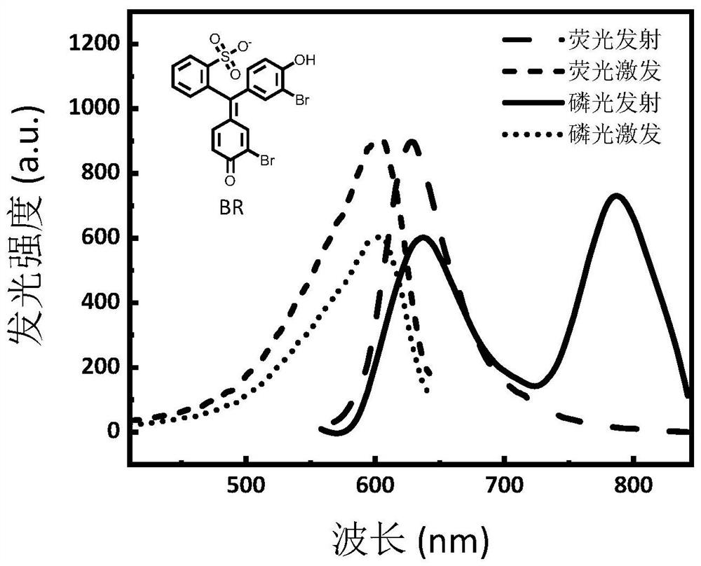 Pure organic material with near-infrared phosphorescence emission as well as preparation method and application of pure organic material