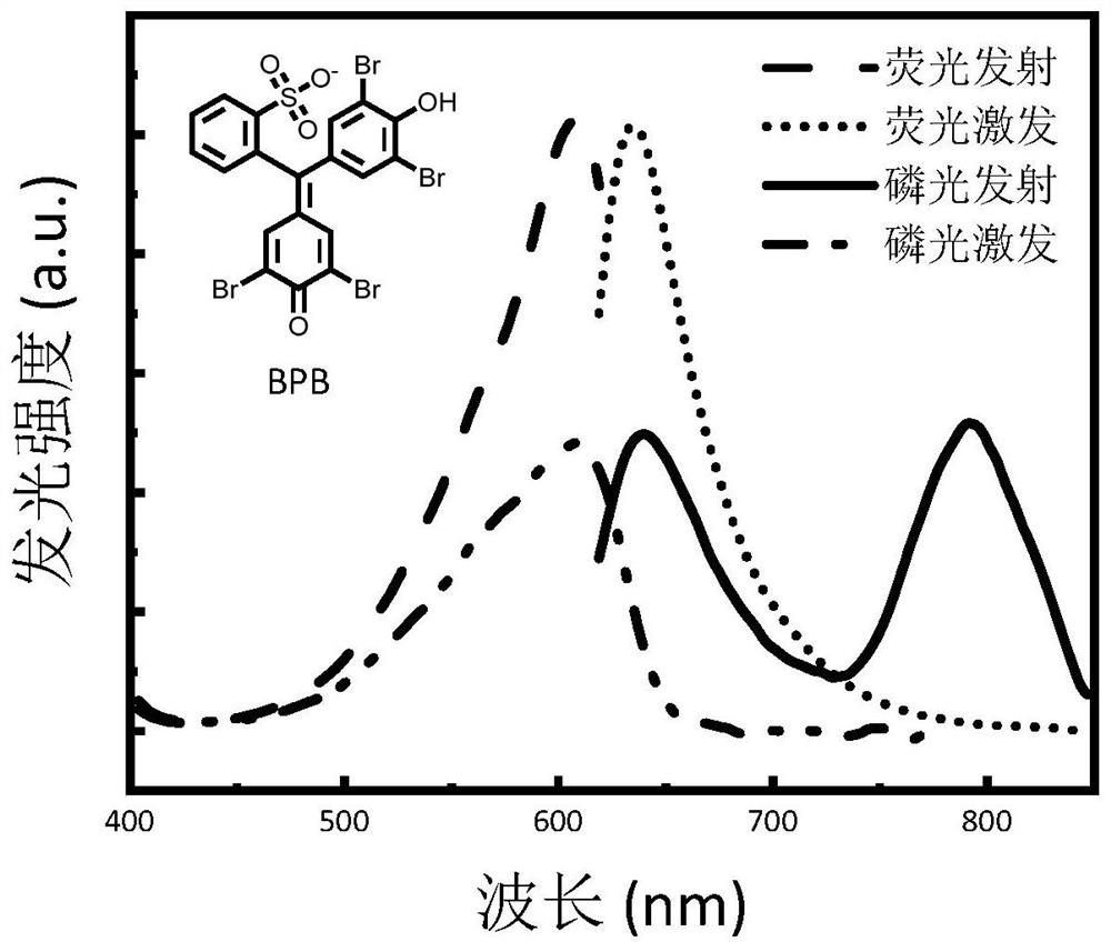 Pure organic material with near-infrared phosphorescence emission as well as preparation method and application of pure organic material