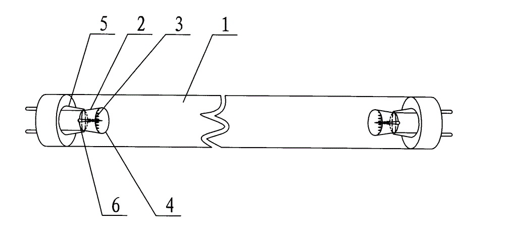 Cooling ring for fluorescent tube