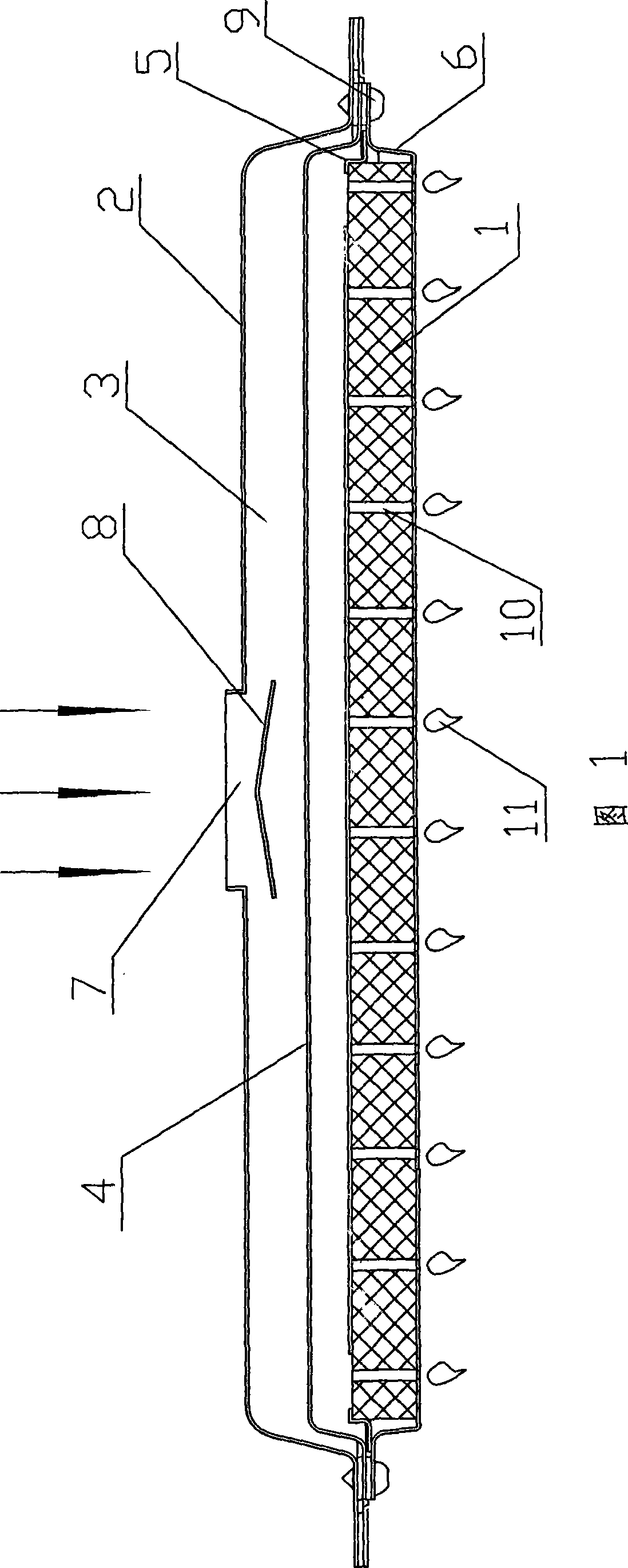 Fully pre-mixing gas combustion burner device