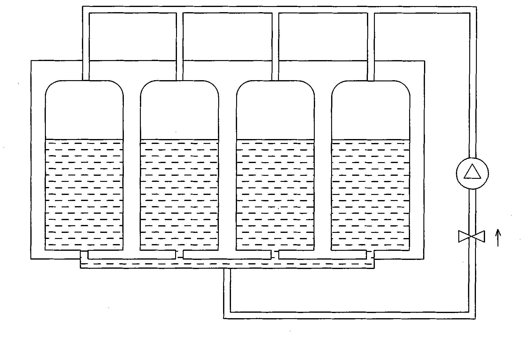 Water circulating system of dyeing and finishing machine