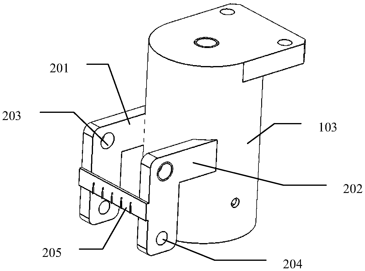 A paint spray gun fixing device used in harsh working conditions